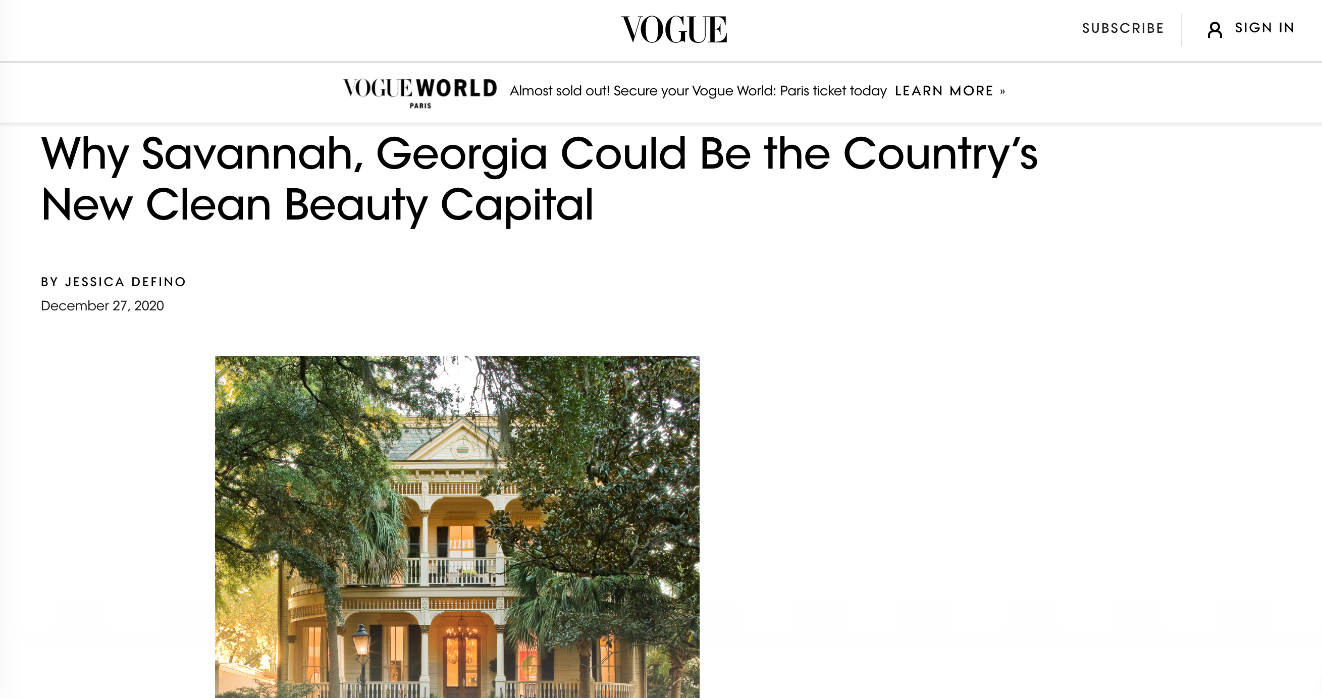 Why Savannah, Georgia Could Be the Country’s New Clean Beauty Capital FEATURED Field Botanicals