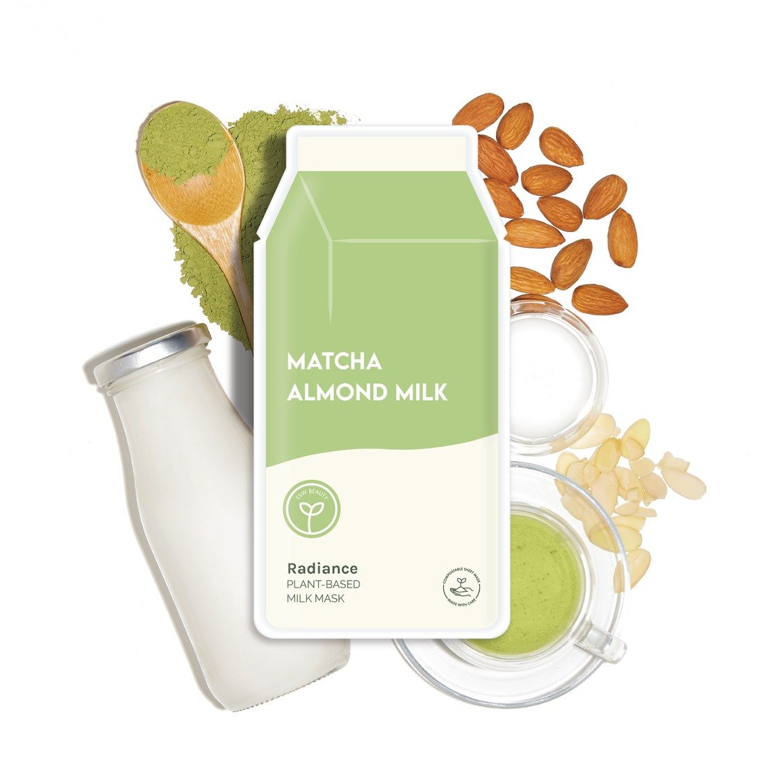 Matcha Almond Milk Radiance Plant-Based Milk Mask